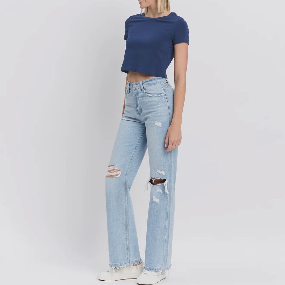 VERVET by FLYING MONKEY WESTERN PROMISE 90'S VINTAGE SUPER HIGH RISE FLARE JEANS - Picture 11 of 12